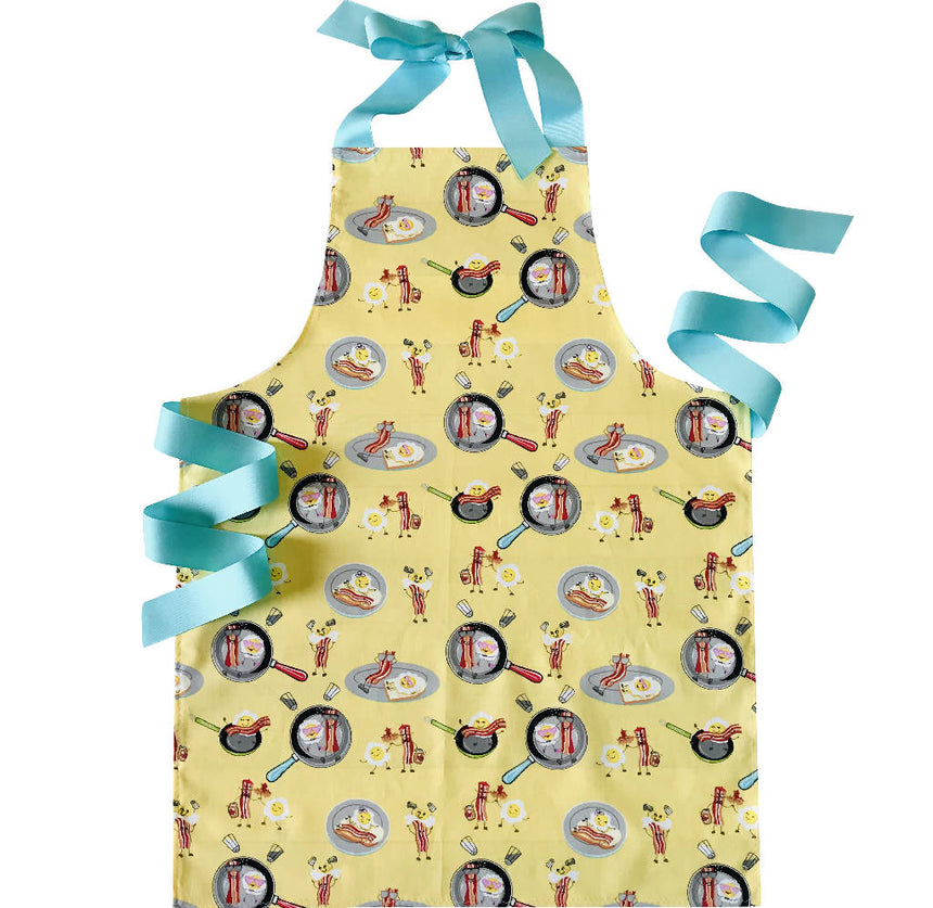 Handmade Bacon and Eggs Aprons for Adults and Kids