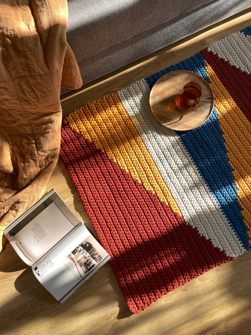 Color Block Rectangular rug | Custom Colors and Design