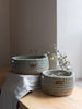 Round baskets with jute accent