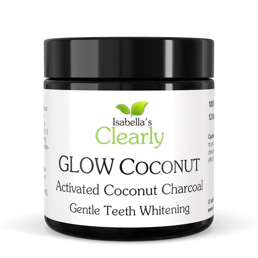 Clearly GLOW, teeth whitening activated coconut charcoal powder
