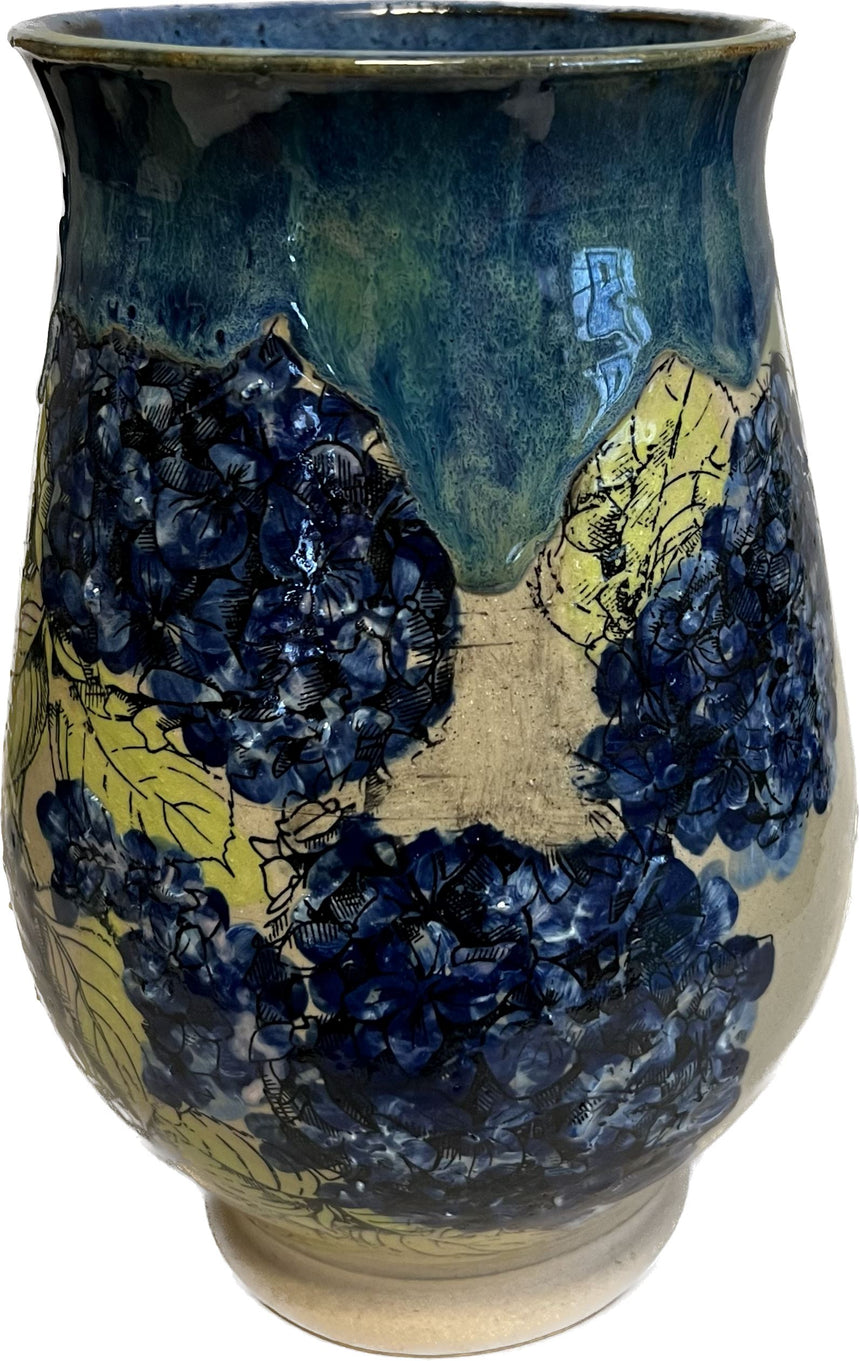 Stoneware Hydrangea Vase - 8 1/2" tall by 5 1/2" wide Home & Garden Higbe Designs 