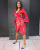 Ioana Hourglass, Scarlet Ankara Silk Dress Prima Dona 